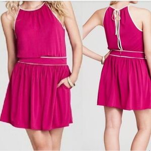 Juicy Couture Y2K Women's La Brea Halter Neck Dress Fuschia Magenta